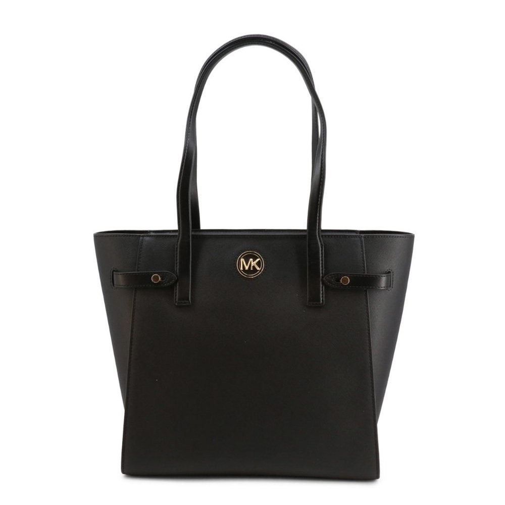 Michael Kors Carmen Large Black Saffiano Leather North South Tote Handbag NWT